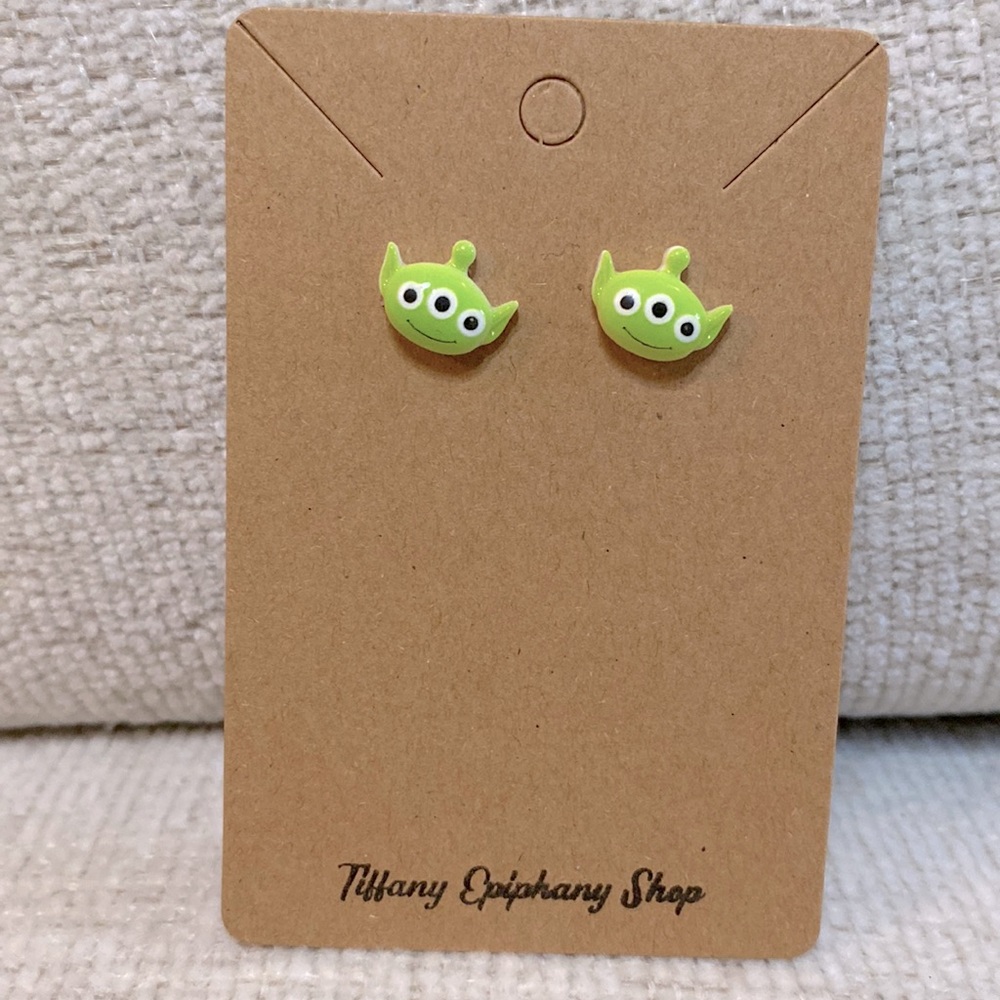 Disney Inspired Toy Story Alien Stud Earrings NWT